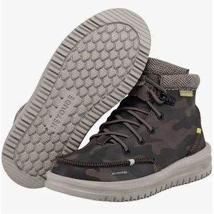 Size US Y3-L4 Hey Dude Boy's Bradley Youth Woodland Camo Boot